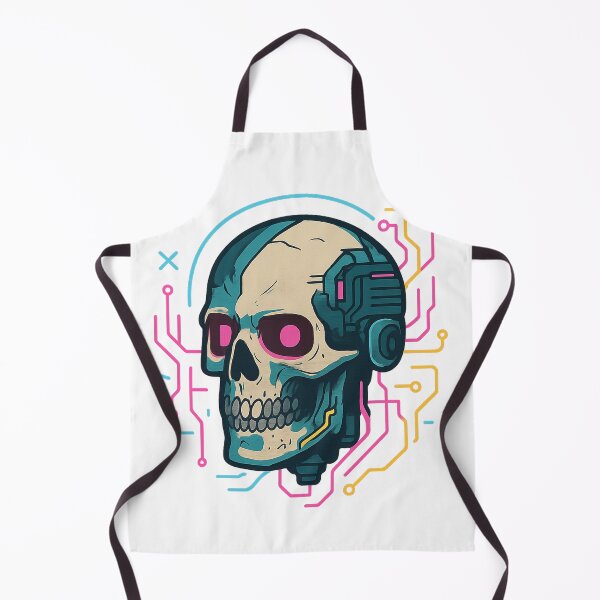 Item preview, Neon Override – Futuristic Skull Circuit designed and sold by MonoArt MA.