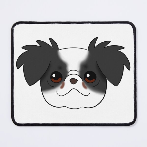 Item preview, Black and White Japanese Chin Tear Stains designed and sold by OliRoseArt.