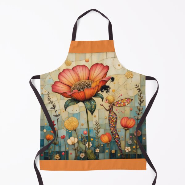 Item preview, Mosaic Garden Fairy – Vibrant Fantasy Flower Art  designed and sold by Estelle Printworks.
