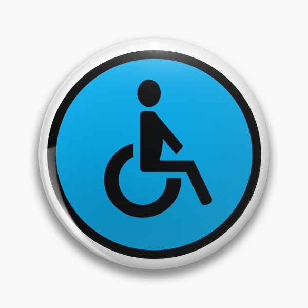 Item preview, Blue Disabled Toilet Restroom Sign designed and sold by SJB8Art.