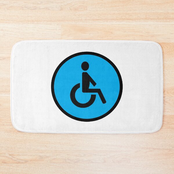 Item preview, Blue Disabled Toilet Restroom Sign designed and sold by SJB8Art.
