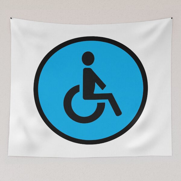 Item preview, Blue Disabled Toilet Restroom Sign designed and sold by SJB8Art.
