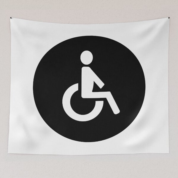 Item preview, Black Disabled Toilet Restroom Sign designed and sold by SJB8Art.