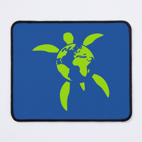 Item preview, Earth Water Turtle Swimming Planet Map Round Logo designed and sold by shirt-o-mat.