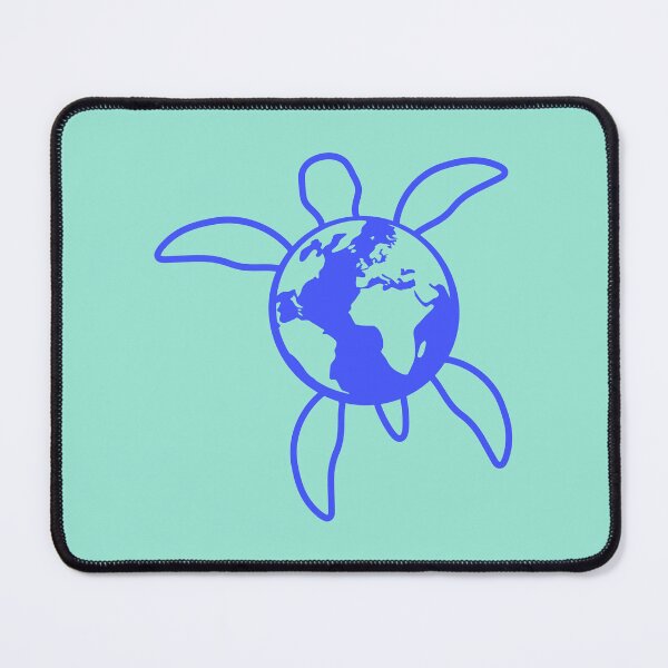 Item preview, Earth Water Turtle Swimming Planet Map Round Logo designed and sold by shirt-o-mat.