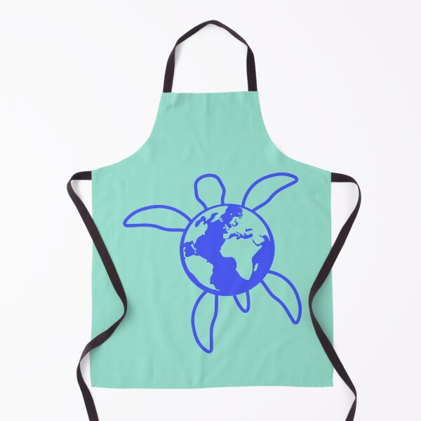Item preview, Earth Water Turtle Swimming Planet Map Round Logo designed and sold by shirt-o-mat.