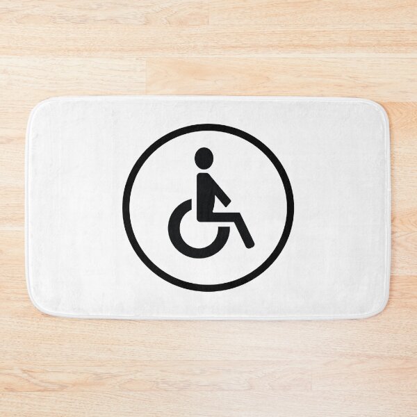 Item preview, White Disabled Toilet Restroom Sign designed and sold by SJB8Art.