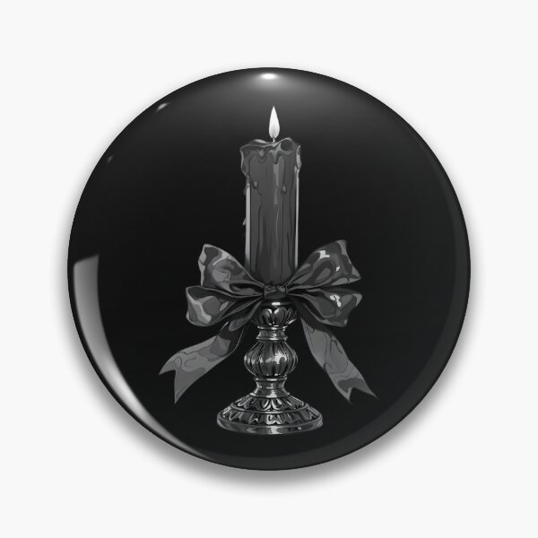 Item preview, Black goth candle - gothic bow coquette aesthetic  designed and sold by Fantasy Cache.