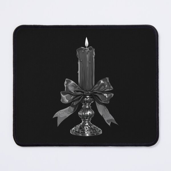 Item preview, Black goth candle - gothic bow coquette aesthetic designed and sold by Fantasy Cache.