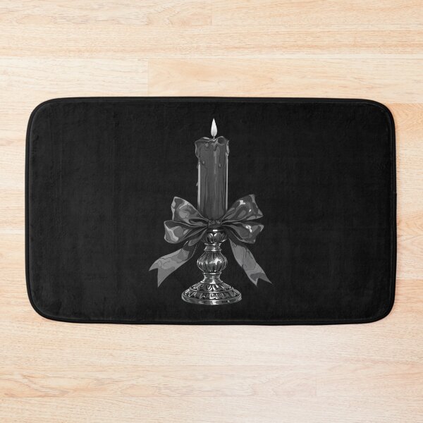 Item preview, Black goth candle - gothic bow coquette aesthetic  designed and sold by Fantasy Cache.