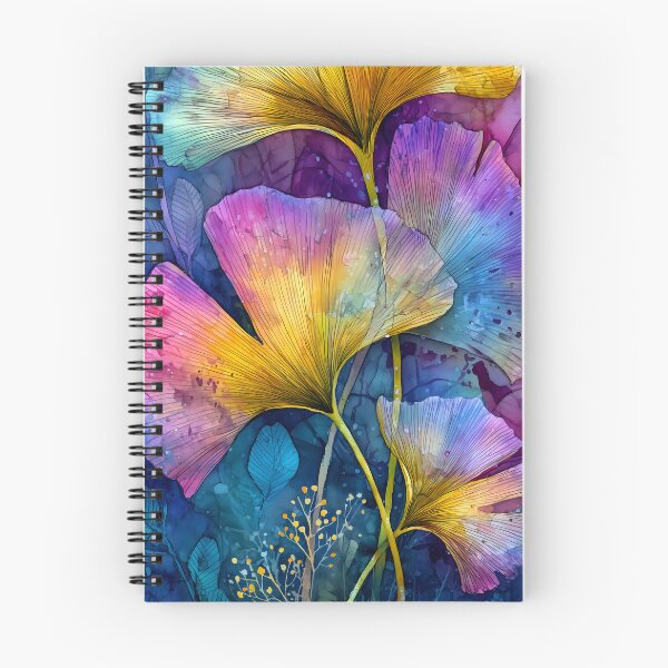 Item preview, Painterly florals Evergreen Ginkgo Biloba designed and sold by JBJart.