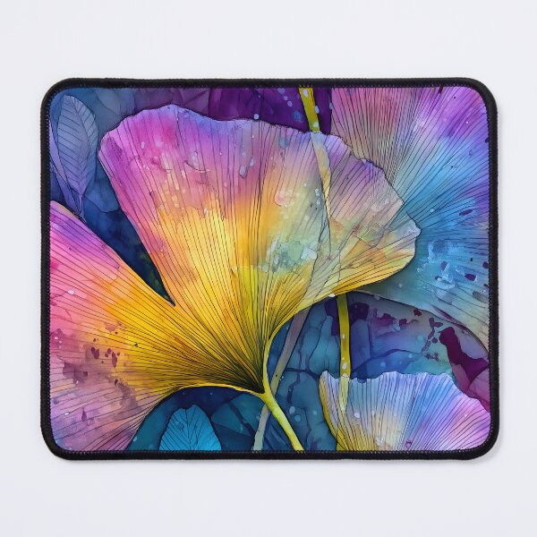 Item preview, Painterly florals Evergreen Ginkgo Biloba designed and sold by JBJart.