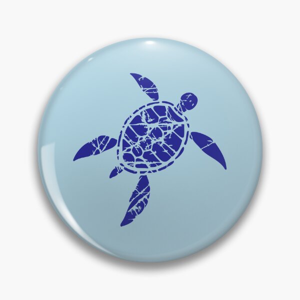 Item preview, Water Turtle Stamp Vintage Style Pattern Old Used Look designed and sold by shirt-o-mat.