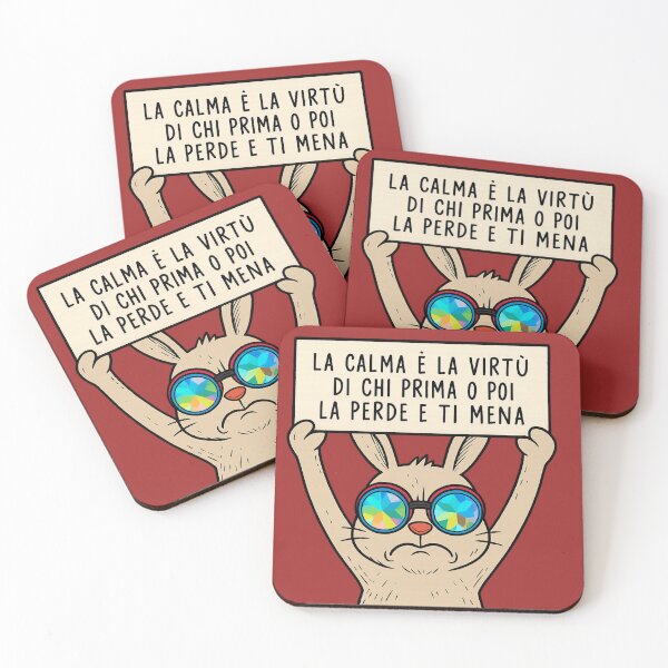 Item preview, Coniglio con Occhiali Psichedelici - “La calma è la virtù…” designed and sold by IroniaeCo.