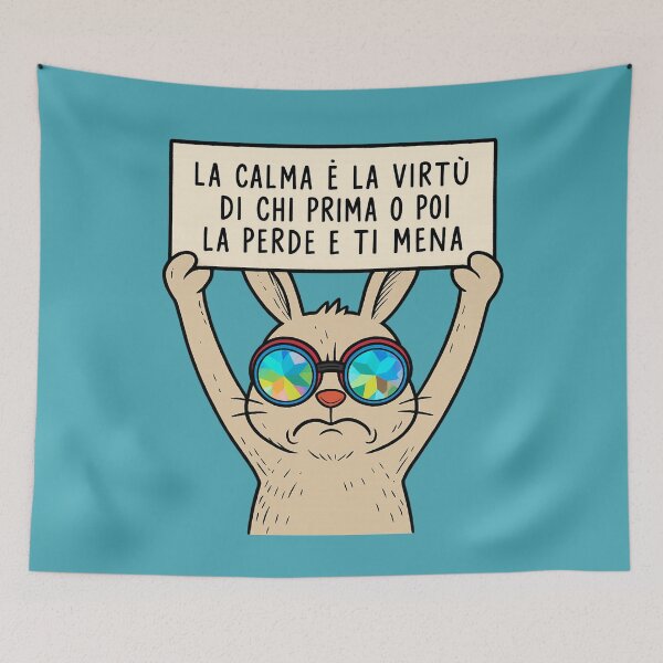 Item preview, Coniglio con Occhiali Psichedelici - “La calma è la virtù…” designed and sold by IroniaeCo.