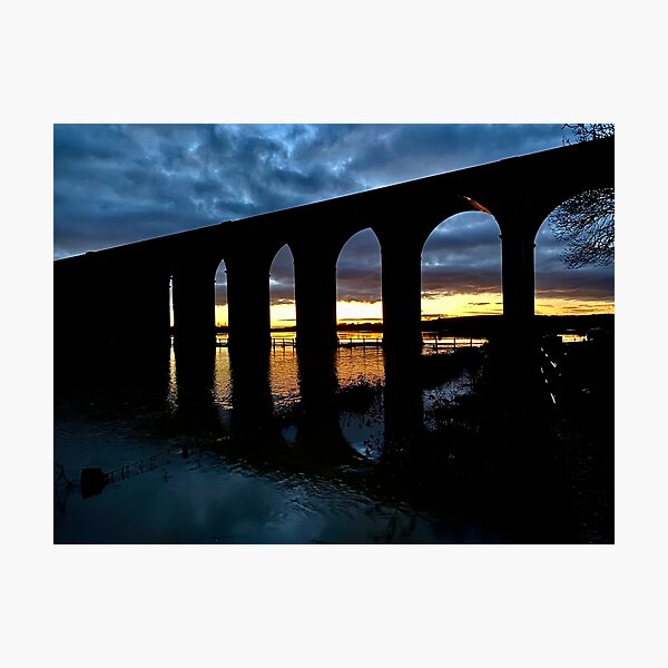 Item preview, Sunset at Harringworth Viaduct, Northamptonshire designed and sold by Kate Anderson Art.
