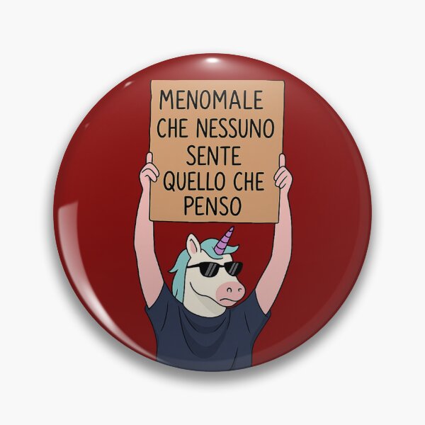 Item preview, MENOMALE CHE NESSUNO SENTE QUELLO CHE PENSO – Unicorno Ironico designed and sold by IroniaeCo.