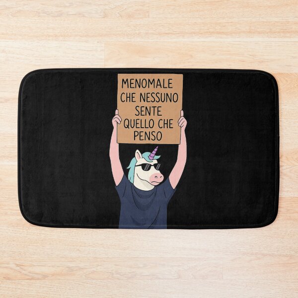 Item preview, MENOMALE CHE NESSUNO SENTE QUELLO CHE PENSO – Unicorno Ironico designed and sold by IroniaeCo.
