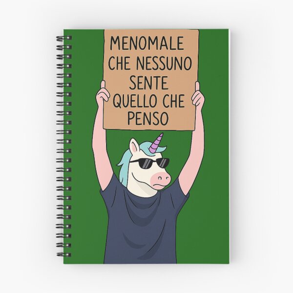 Item preview, MENOMALE CHE NESSUNO SENTE QUELLO CHE PENSO – Unicorno Ironico designed and sold by IroniaeCo.