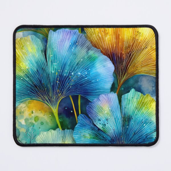 Item preview, Colorful Ginkgo Leaves Watercolor Painting designed and sold by JBJart.
