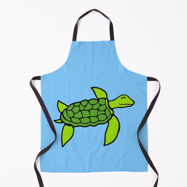 Item preview, Water Turtle swimms happy smiles cute comic cartoon designed and sold by shirt-o-mat.