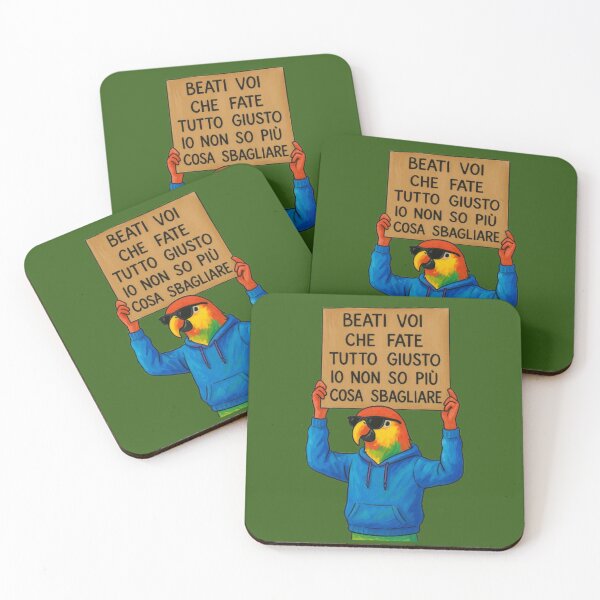 Item preview, Pappagallo Ironico – Beati voi che fate tutto giusto designed and sold by IroniaeCo.