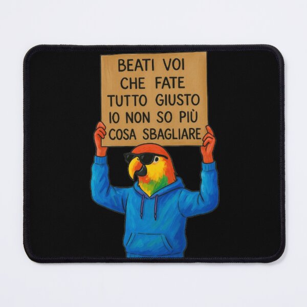 Item preview, Pappagallo Ironico – Beati voi che fate tutto giusto designed and sold by IroniaeCo.