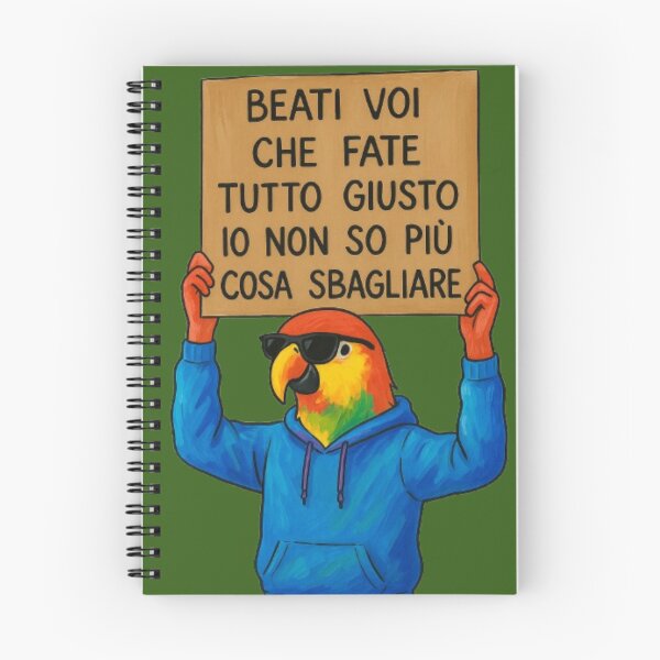 Item preview, Pappagallo Ironico – Beati voi che fate tutto giusto designed and sold by IroniaeCo.