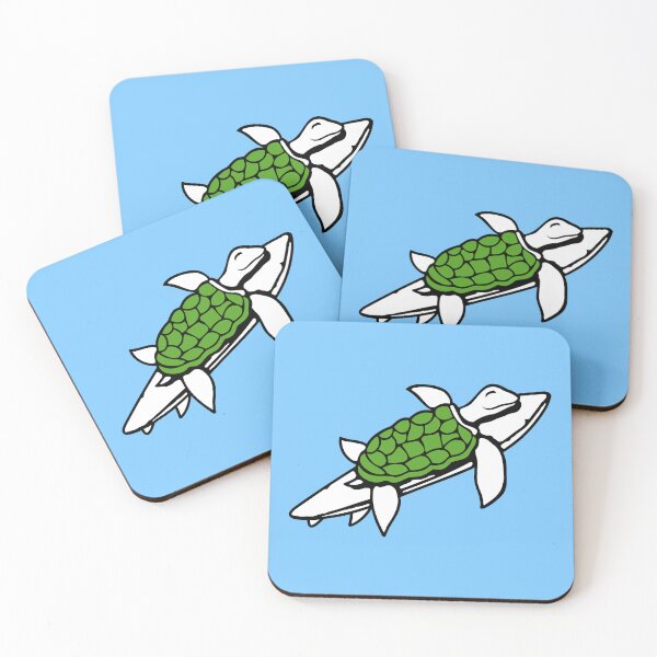 Item preview, Water Turtle Surfer surfing fun hobby sport waves chill relax designed and sold by shirt-o-mat.