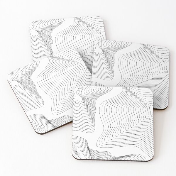 Item preview, Mind Map Lines,Abstract Topographic Line Art – Black and White Pattern designed and sold by TeutaDesings.