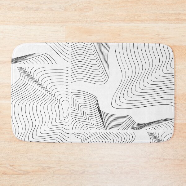 Item preview, Mind Map Lines,Abstract Topographic Line Art – Black and White Pattern designed and sold by TeutaDesings.