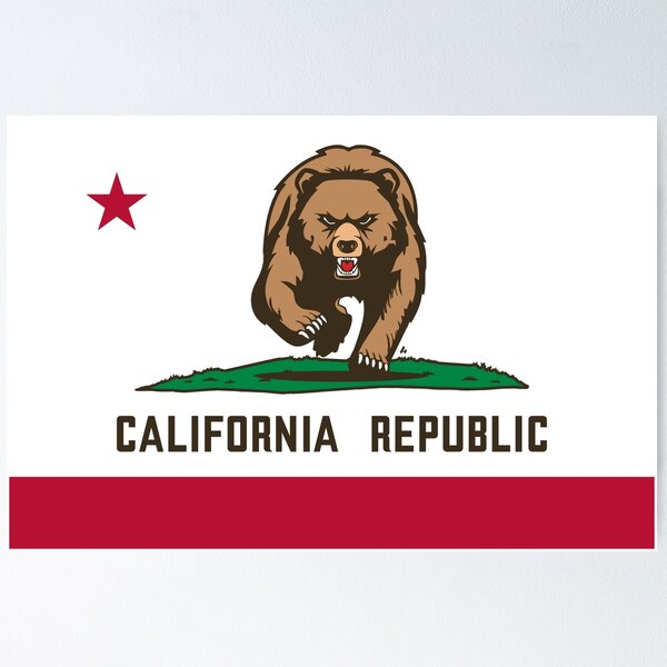 Item preview, Golden State of Warning (Flag variant) designed and sold by GeekFilter.
