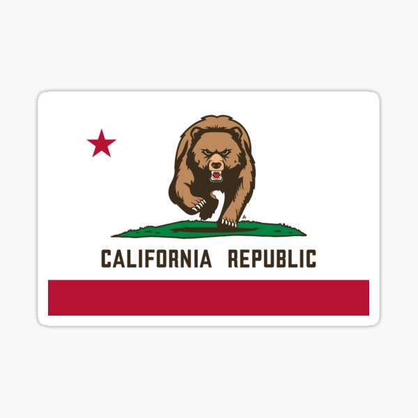 Artikel-Vorschau von Golden State of Warning (Flaggenvariante), designt und verkauft von GeekFilter.