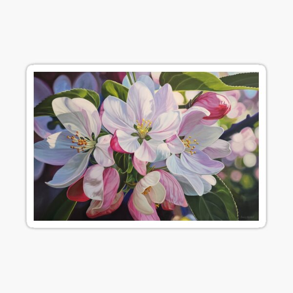 Item preview, Expansion - Dramatic apple blossom painting designed and sold by Emily Bickell.