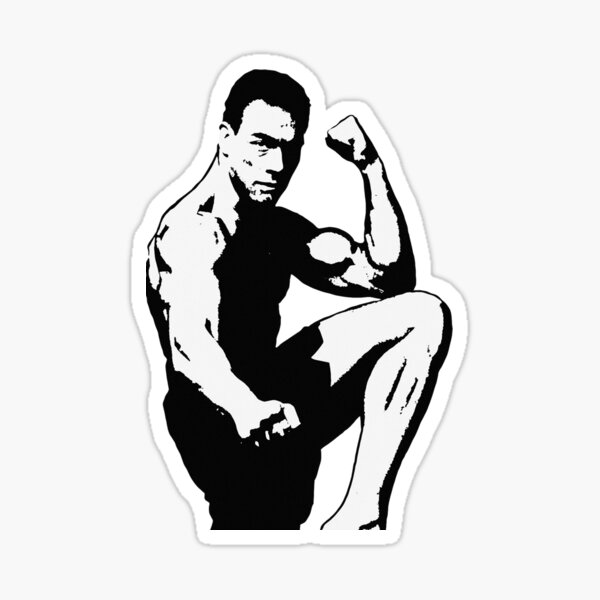 Artikel-Vorschau von Van Damme Pose – Vintage Action Silhouette Art, designt und verkauft von thesnakeater.