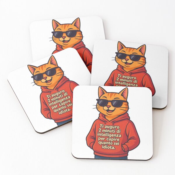 Item preview, Gatto con Felpa Ironica – “Ti auguro 2 minuti di intelligenza” designed and sold by IroniaeCo.