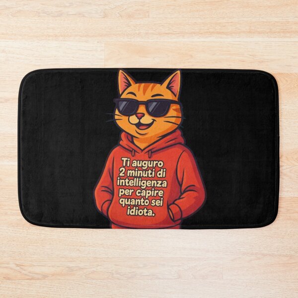 Item preview, Gatto con Felpa Ironica – “Ti auguro 2 minuti di intelligenza” designed and sold by IroniaeCo.