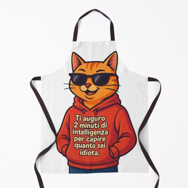 Item preview, Gatto con Felpa Ironica – “Ti auguro 2 minuti di intelligenza” designed and sold by IroniaeCo.