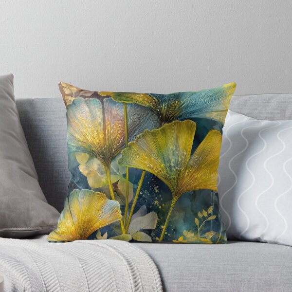 Item preview, Colorful Ginkgo Leaves Watercolor Painting designed and sold by JBJart.
