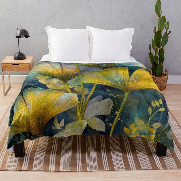 Item preview, Colorful Ginkgo Leaves Watercolor Painting designed and sold by JBJart.