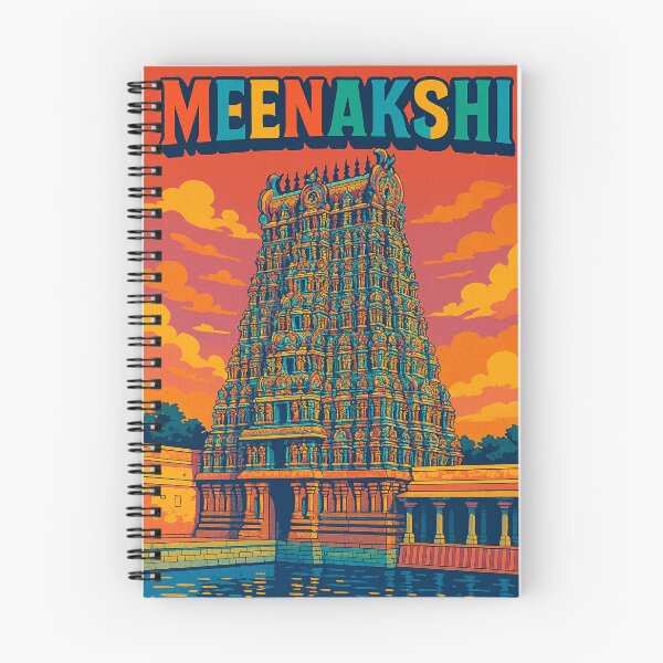 Item preview, Digital Retro Pop Art Travel Poster of Meenakshi Temple | Madurai India Landmark Wall Art | Vibrant Tamil Nadu Travel Decor | Vintage-Style India Heritage Print designed and sold by PaintedPixels01.