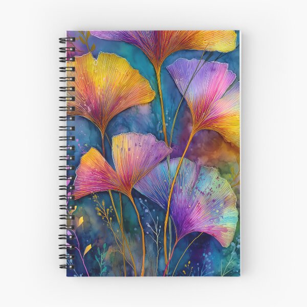 Item preview, Colorful Ginkgo Leaves Watercolor Painting designed and sold by JBJart.