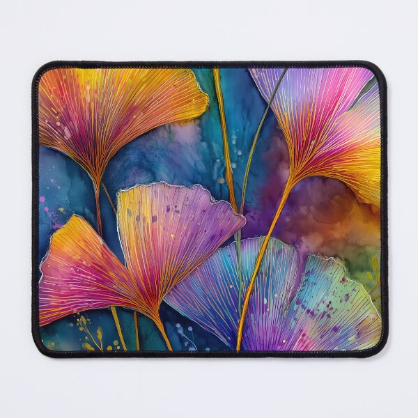 Item preview, Colorful Ginkgo Leaves Watercolor Painting designed and sold by JBJart.