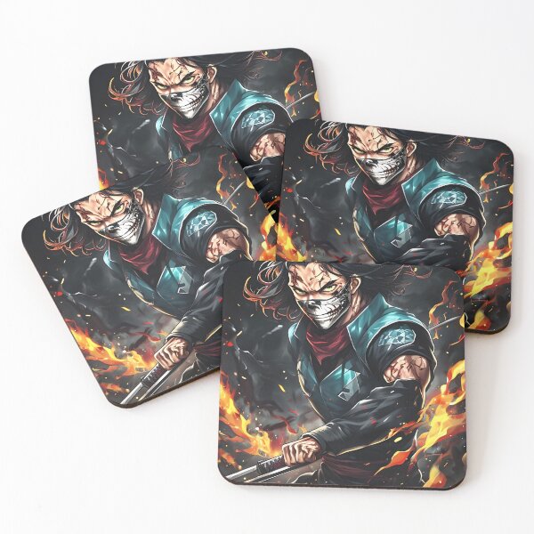 Item preview, Dark Anime Warrior in Battle Mask designed and sold by GiftLore Studio.