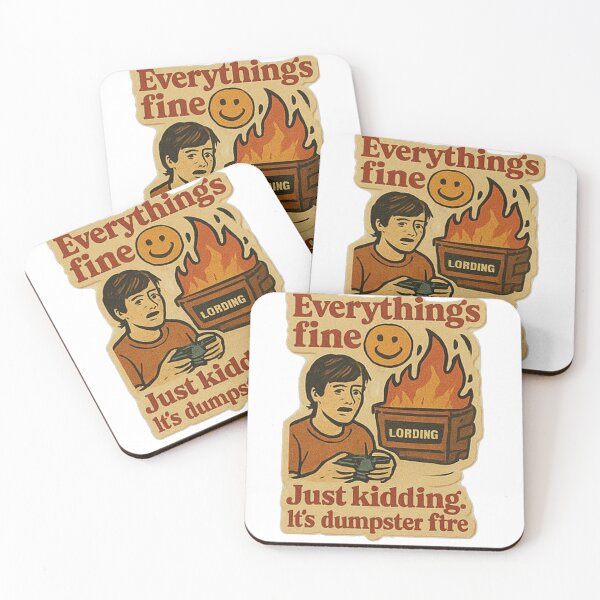 Item preview, Everything’s Fine Just Kidding Dumpster Fire – Retro Ironic Gamer Art designed and sold by mikoscha.
