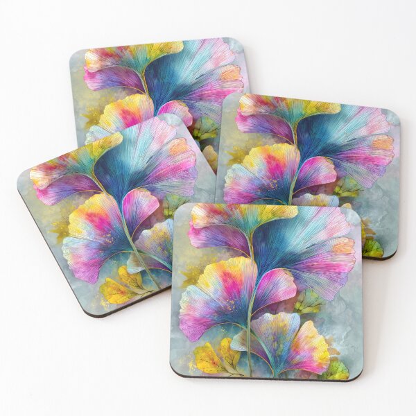 Item preview, Colorful Ginkgo Leaves Watercolor Painting designed and sold by JBJart.