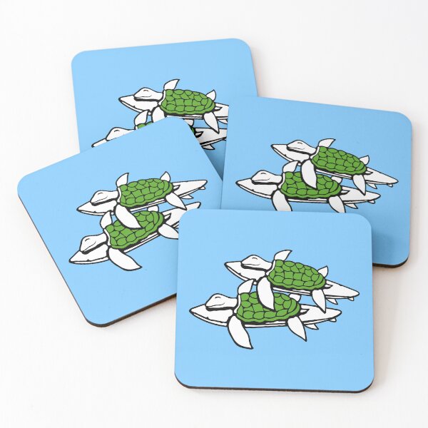 Item preview, 2 Water Turtle Surfer surfing fun hobby sport waves chill relax designed and sold by shirt-o-mat.