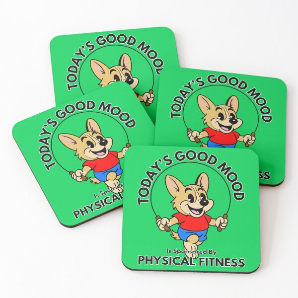 Item preview, Today’s Good Mood Is Sponsored by Physical Fitness designed and sold by Kate Miller Illustrator.