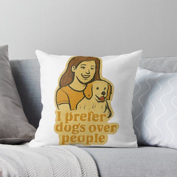 Item preview, I Prefer Dogs Over People – Retro Dog Lover Illustration for Anti-Social Souls designed and sold by mikoscha.