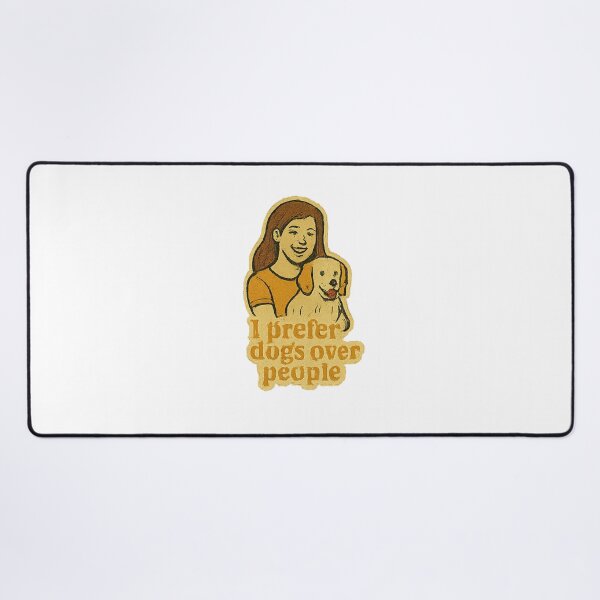 Item preview, I Prefer Dogs Over People – Retro Dog Lover Illustration for Anti-Social Souls designed and sold by mikoscha.